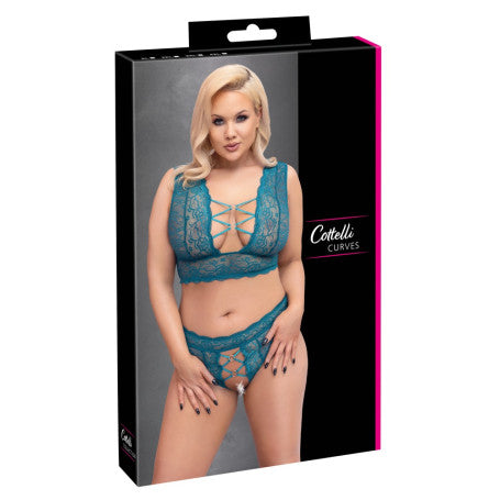 Completo intimo reggiseno mutande in pizzo Set