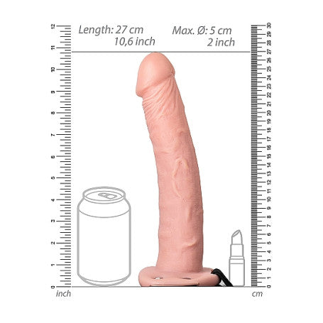Fallo cavo indossabile Hollow Strap-on without Balls - 10'' / 24,5 cm - Flesh